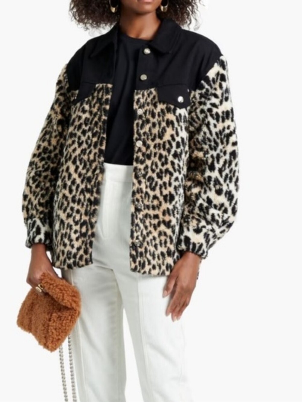 MAJE | Women's Faux Fur Leopard Jacket